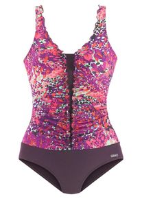 Lascana, Damen Badeanzug, Braun / Mint / Lila / Pink
