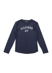 Tommy Hilfiger, Langarm-Shirt 'ESSENTIAL' mit Labelprint, Dunkelblau