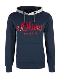 s.Oliver RED LABEL, Herren Sweatshirt, Marine / Grau / Dunkelgrau / Feuerrot