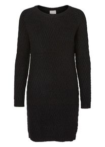 Véro Moda VERO MODA, Damen Langärmeliges Strickkleid, Schwarz