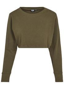 Urban Classics, Damen Cropped Crew, Oliv