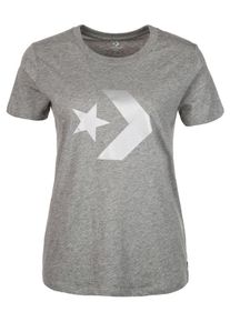 Converse, Damen T-Shirt 'Star Chevron', Graumeliert / Silber