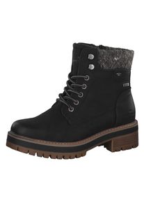 Tom Tailor, Damen Stiefelette, Braun / Dunkelgrau / Schwarz