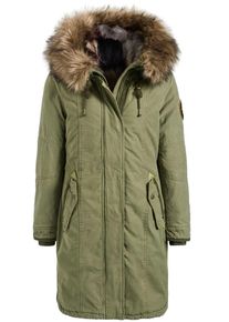 Khujo, Damen Mantel 'MERYEM2 SOLID WITH INNER FUR JACKET', Chamois / Hellgrün