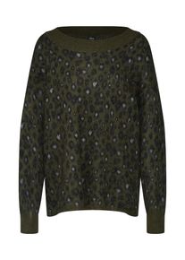 s.Oliver BLACK LABEL, Damen Pullover, Dunkelgr&uuml;n / Schwarz