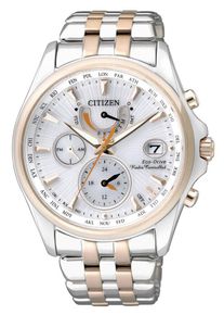 Citizen, Damen Funkmultifunktionsuhr 'FC0014-54A', Gold / Silber