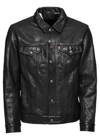 Levi's LEVI'S, Herren Lederjacke 'TRUCKERTYPE3', Schwarz