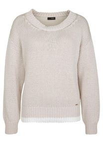 Cinque, Damen Pullover 'Ciselina', Beige / Wei&szlig;
