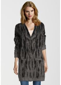 SET, Damen Strickjacke im Animal-Look, Grau