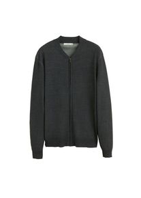 Mango Man, Herren Cardigan 'Lexuszip', Dunkelgrau