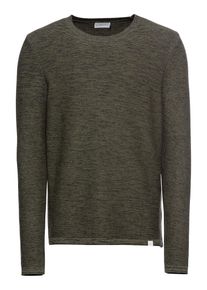 Nowadays, Herren Pullover 'mini wave sweater', Oliv