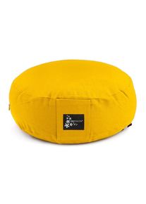 YOGISTAR.COM, Herren Meditationskissen Rund, Gelb