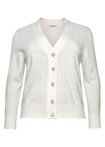 Tom Tailor, Damen Polo Team Strickjacke, Offwhite