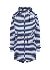 Derbe, Damen Mantel 'Island Friese', Blau / Navy / Weiß