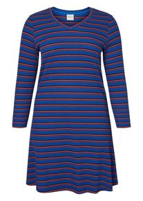 JUNAROSE, Damen Gestreiftes Kleid, Blau / Rot / Schwarz