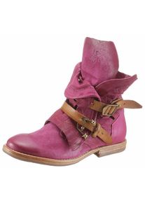 A.S.98, Damen Bikerboots 'Zeport', Karamell / Fuchsia