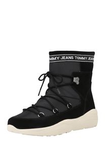 Tommy Jeans, Damen Snowboots mit Label-Applikation, Schwarz / Offwhite