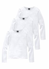 Arizona, Langarmshirt (Packung, 3 tlg.), Wei&szlig;