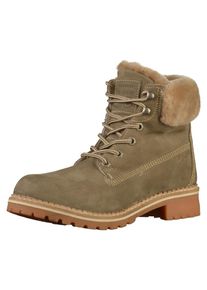 Mustang, Damen Stiefelette, Hellbraun / Oliv