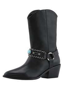Heine, Damen Stiefel, Schwarz