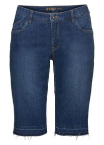sheego Denim, Damen Jeansbermudas, Blau
