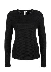 Q/S Designed By, Damen Pullover, Schwarz