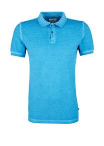 Q/S Designed By, Herren Poloshirt in Cold Pigt Dye, Neonblau