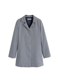 Mango, Damen Mantel 'Polo', Nachtblau / Weiß