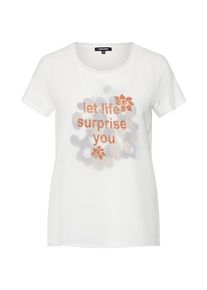 More & More MORE & MORE, Damen Shirt, Hellgrau / Hellorange / Offwhite