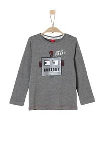s.Oliver Junior, Langarmshirt, Rostbraun / Graumeliert / Silber