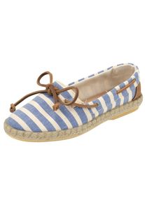 Heine, Damen Ballerina, Hellblau / Naturwei&szlig;