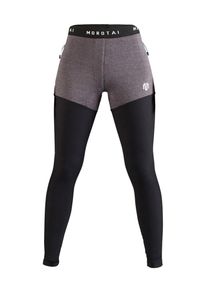 MOROTAI, Damen Sport-Leggings 'Sweat Tights', Graphit / Schwarz