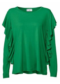Heine, Damen Rüschenshirt, Grün