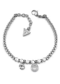 Guess, Damen Armband 'UpTown Chic, UBB28052', Silber / Perlweiß