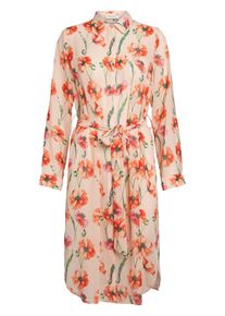 Pieces, Damen Kleid, Grün / Pfirsich / Hellpink / Hellrot