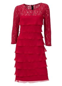 Heine, Damen Spitzenkleid, Rubinrot