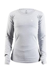 MOROTAI, Damen Langarmshirt 'Basic', Hellgrau
