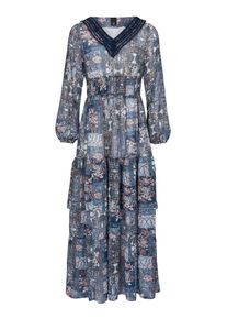 Heine, Damen Druckkleid, Blau / Mischfarben