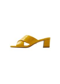 Violeta by Mango, Damen Sandaletten 'Banca', Goldgelb