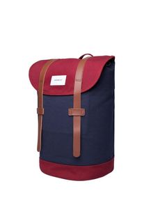 Sandqvist, Damen Rucksack 'Stig', Blau / Weinrot