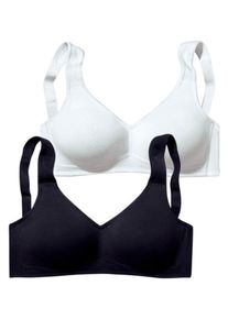 Petite Fleur, Damen BH (2 Stck.), Schwarz / Weiß