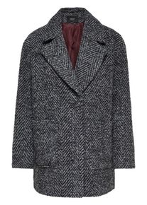 Only, Damen Mantel, Grau / Schwarz