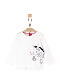 s.Oliver Junior, M&auml;dchen Longsleeve, Grau / Hellpink / Wei&szlig;
