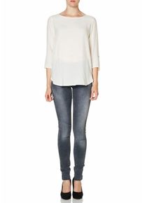 Véro Moda VERO MODA, Damen Bluse mit 3/4-Ärmeln zum Krempeln 'Boca', Weiß