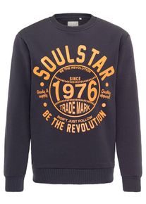 Soulstar, Herren Pullover, Nachtblau / Orange
