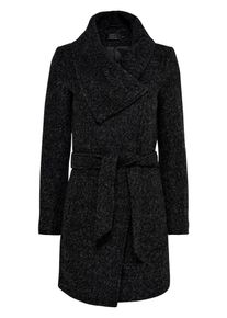 Only, Damen Bouclé Mantel, Schwarz