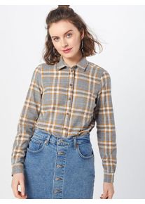 New Look, Damen Bluse 'BARRY CHECK', Grau / Hellorange