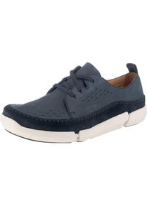 Clarks, Herren Sneakers 'Trifri Lace', Blue Denim / Wei&szlig;