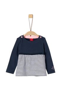 s.Oliver Junior, M&auml;dchen Langarmshirt, Ultramarinblau / Rosa / Schwarz / Wei&szlig;