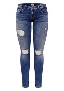 Only, Damen 'Coral' Super Low Skinny Fit Jeans, Blue Denim